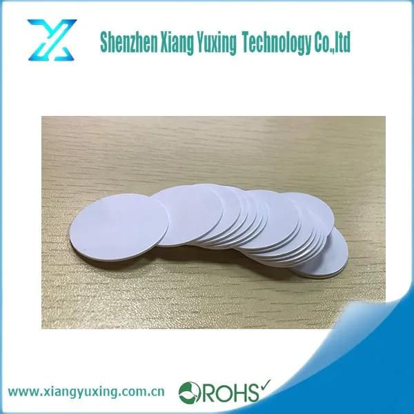 Пустой/печати 13.56 МГц rfid метки монета круглый пвх тег