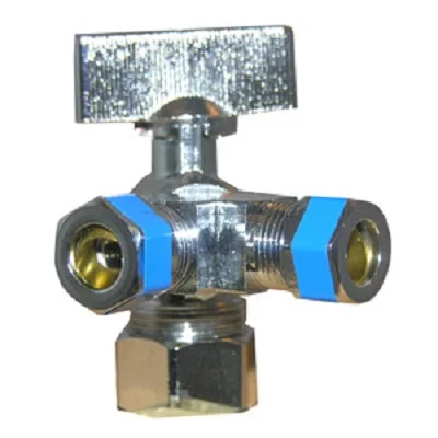 5/8 OD X 3/8 C 1/4 TURN PLUMBING WATER ANGLE STRAIGHT STOP VALVE