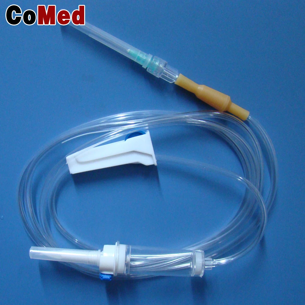 Disposable IV infusion set with air vent 60 drips 20 drips
