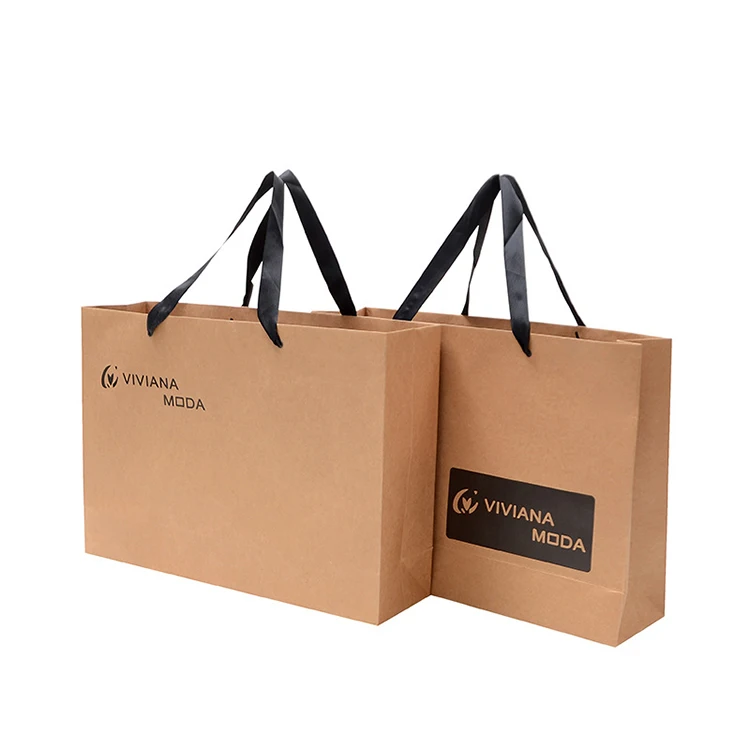 
Custom private label luxury Guangzhou China hard kraft brown paper bag 