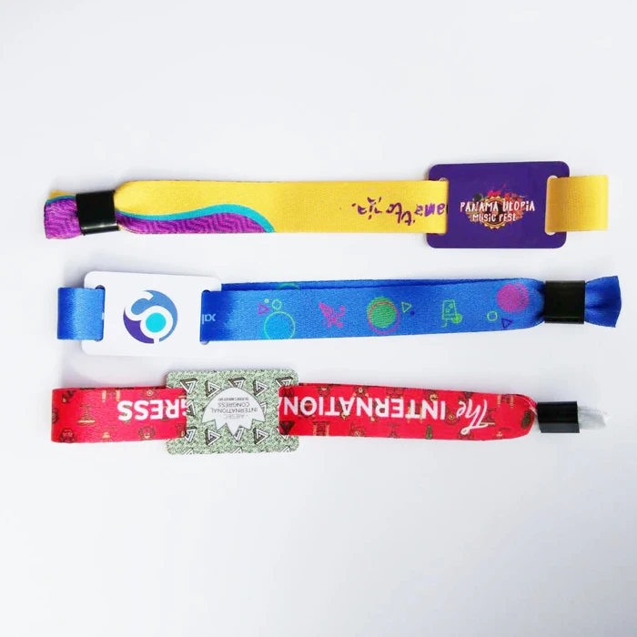 Unique QR Code Festival RFID Fabric Wristband Bracelet for Music Event
