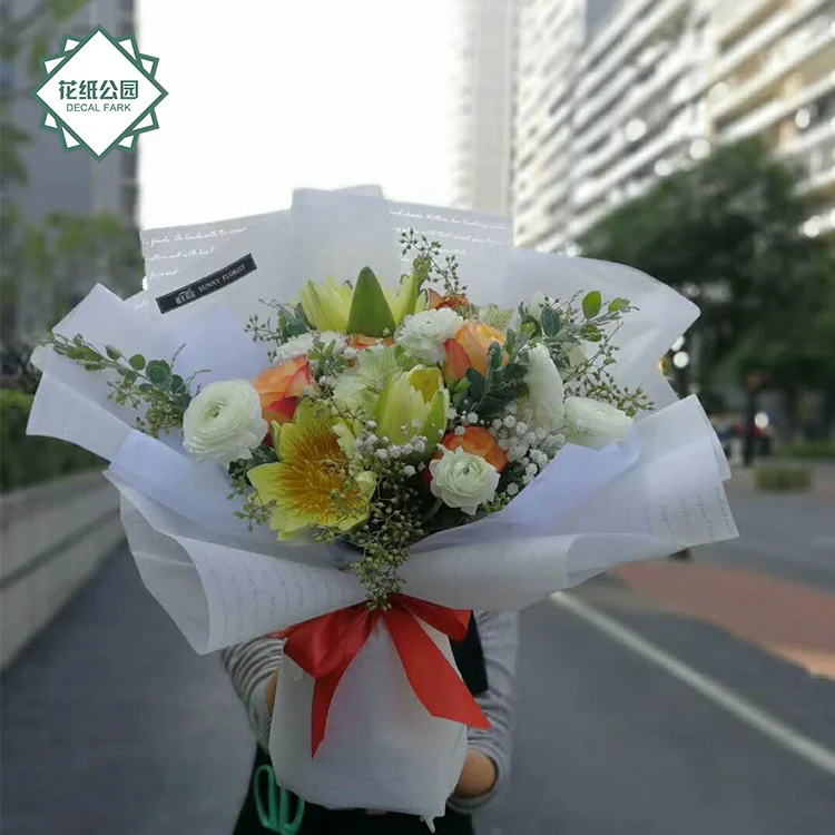 
Custom Printed Waterproof Wrapping Floral Paper For Flowers / Bouquets 