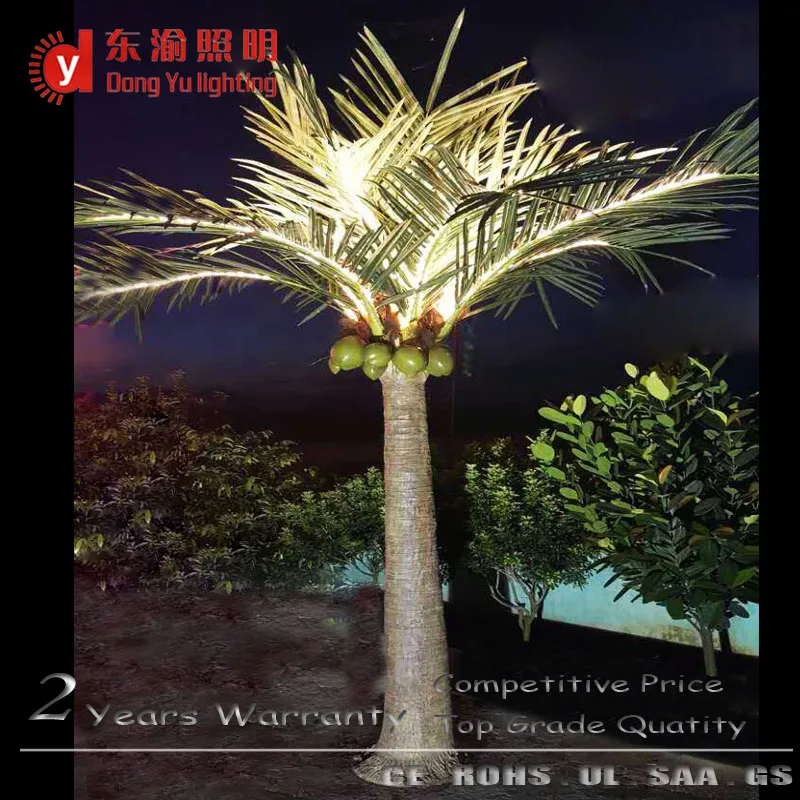 Outdoor lighted up artificial evergreen led cone christmas palm trees
