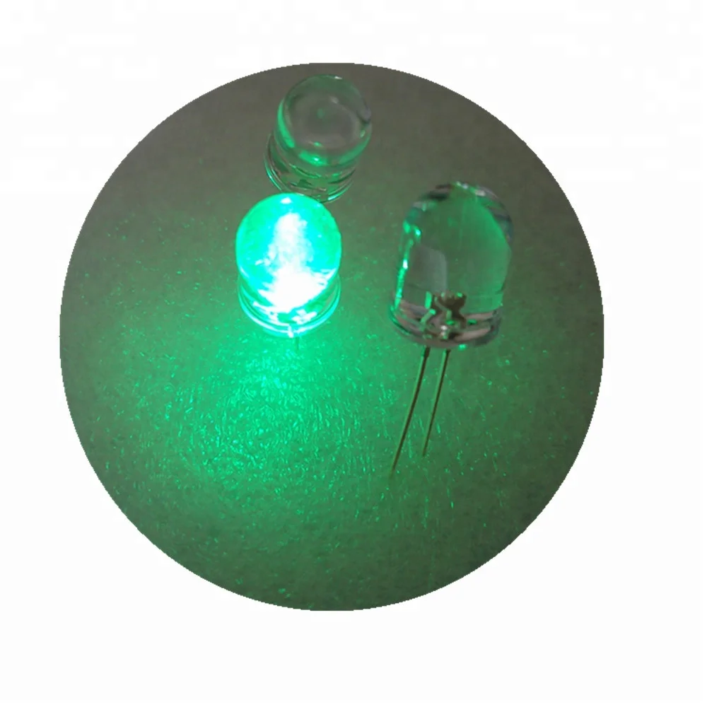 Mixture diffuse lens Green 10mm led lamp for underwater lamp
