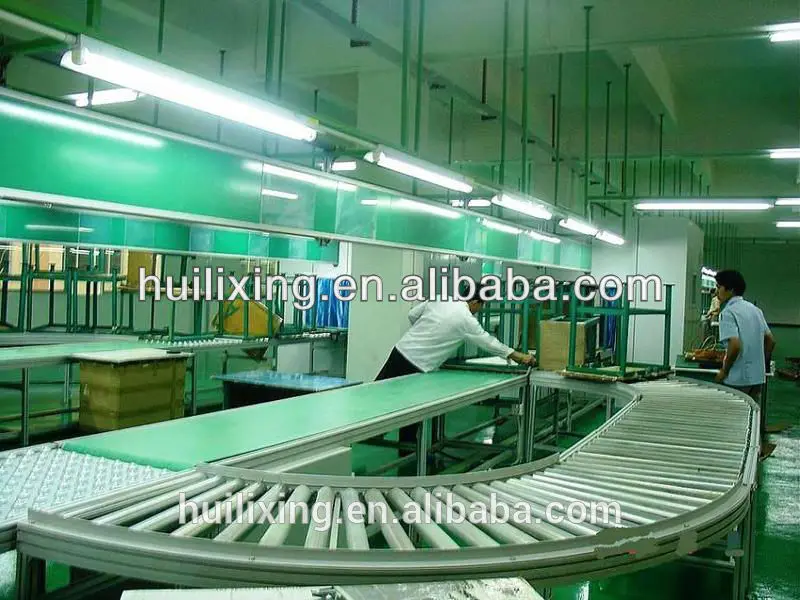 нержавеющая сталь конвейер рольганг, 90 градусов 180 градусов поворотом ролика конвейера, спиральных роликовый конвейер