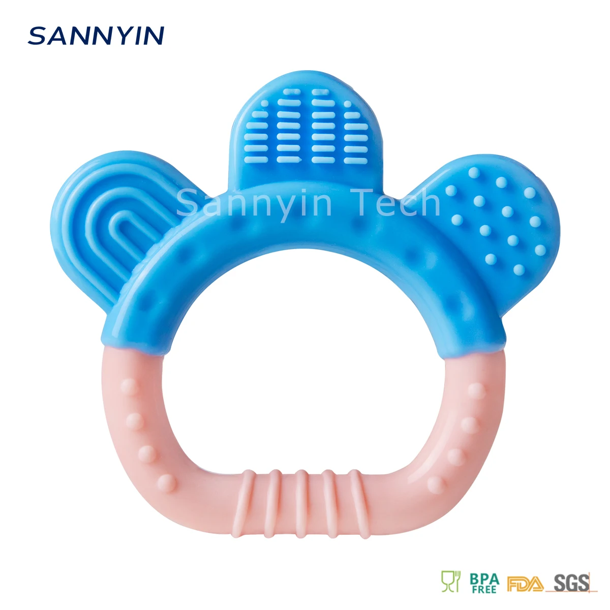 
Chewable Baby panda Soft Silicone Teether Toys, Infant Teething Teethers 