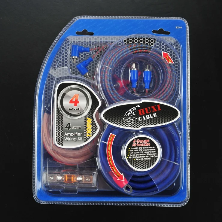 Huxi-cable, Заводская дешевая цена, высококачественный автомобильный аудиоусилитель, комплект проводов