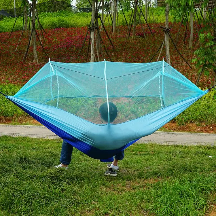 Wholesale Parachute Hammock Portable Outdoor Camping Nylon Hammock With Mosquito Net Hammock