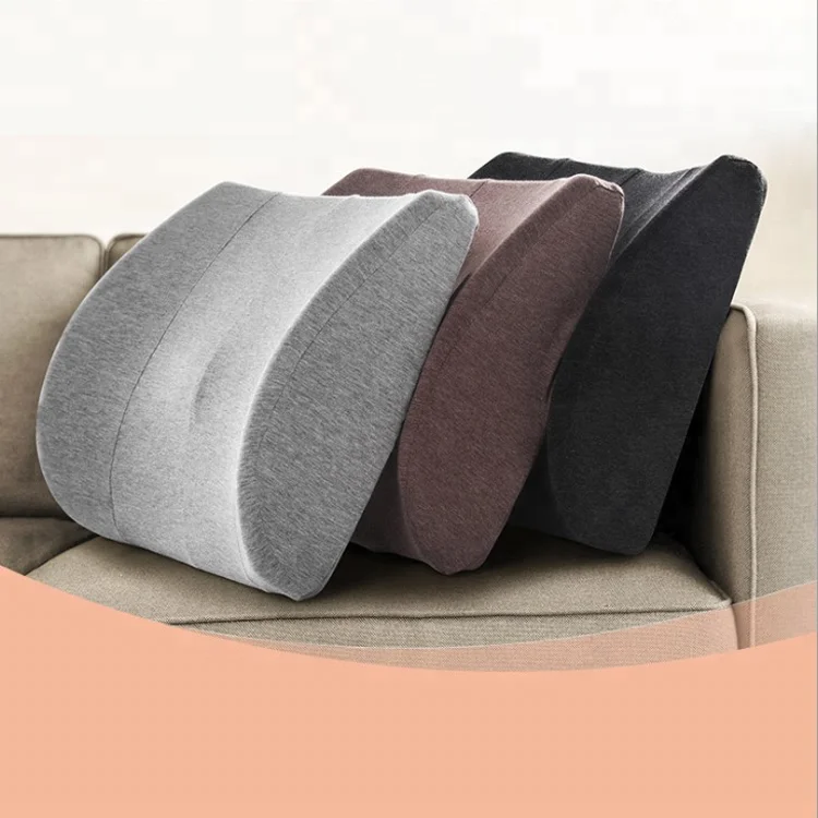 Premium Memory Foam поясничная подушка поддержки Подушка для кресла для боли в пояснице с регулируемыми двойными ремнями