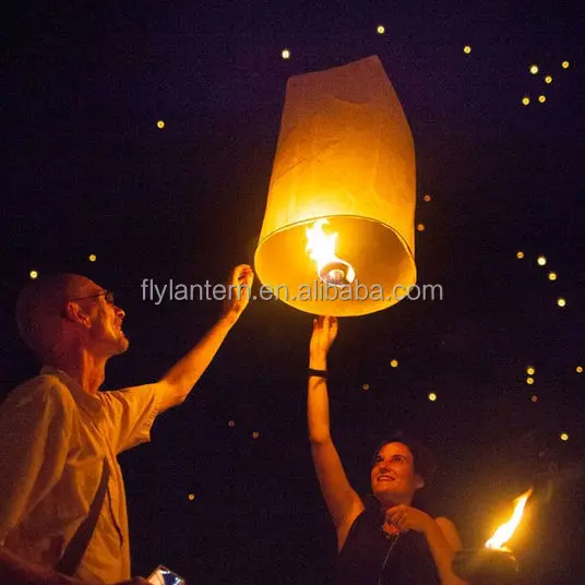 large size column shape paper flying sky lantern for wishing