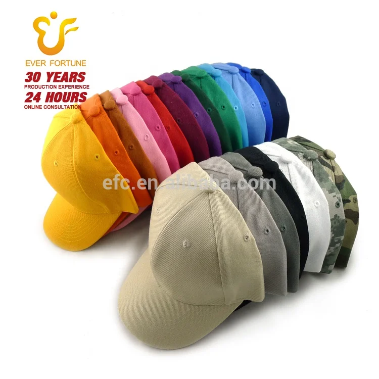 100% cotton twill baseball cap premium hat blanks wholesale 6 panel sports caps and hats gorras for adults custom logo outdoor