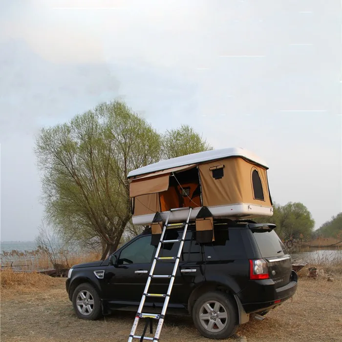 Pop up fiberglass hard shell car roof top camping tent