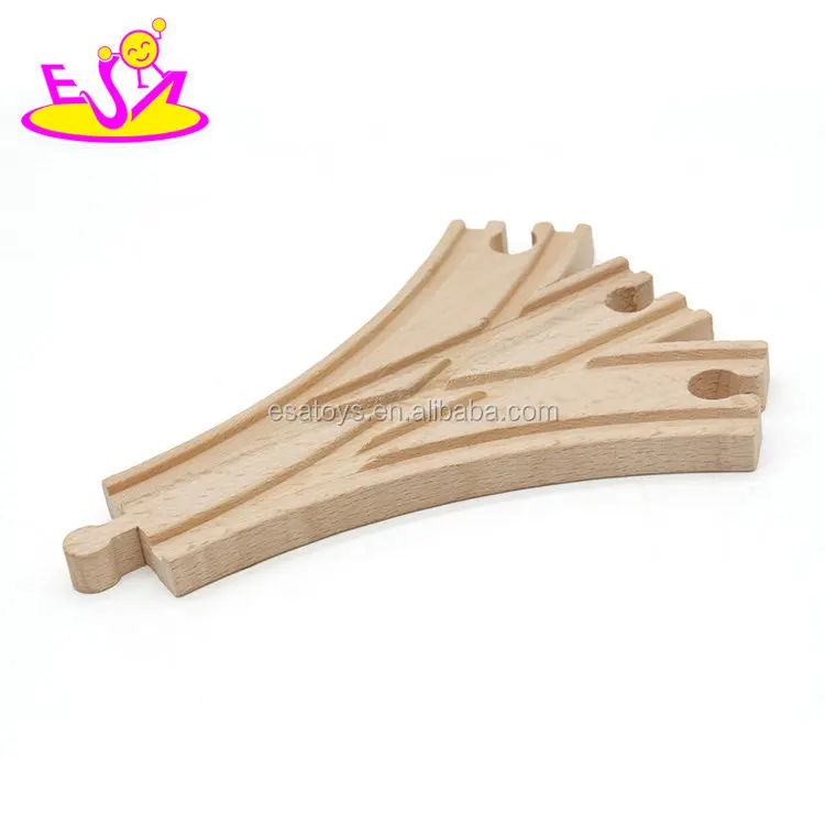 Customize toy train track accessories wooden curved tracks for sale W04C108