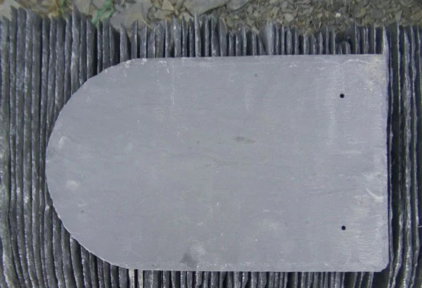 Unique 40*20 cm Eco-friendly Natural Fish Scale Black Slate Roof Tiles For Decoration