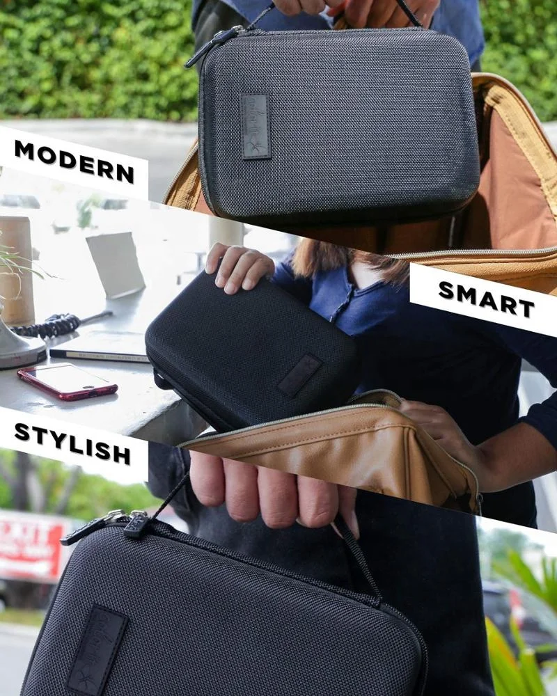 eva carry case Large Pencil Box Storage for Colored Pencils, Gel Pens, Markers, Brushes, Craft Supplies - Semi-Hard EVA case