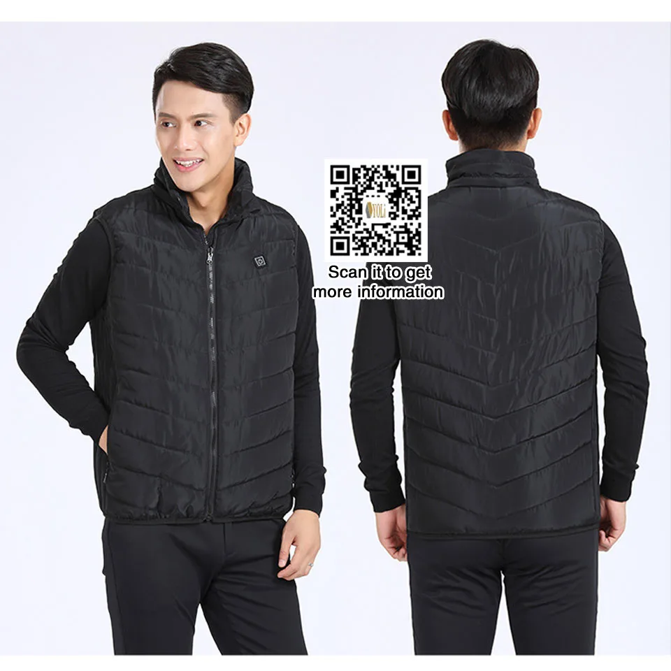 heated vest  Hunting Vest  Wholesale Winter Sleeveless Polyester Custom Usb Heated Vest for Mens