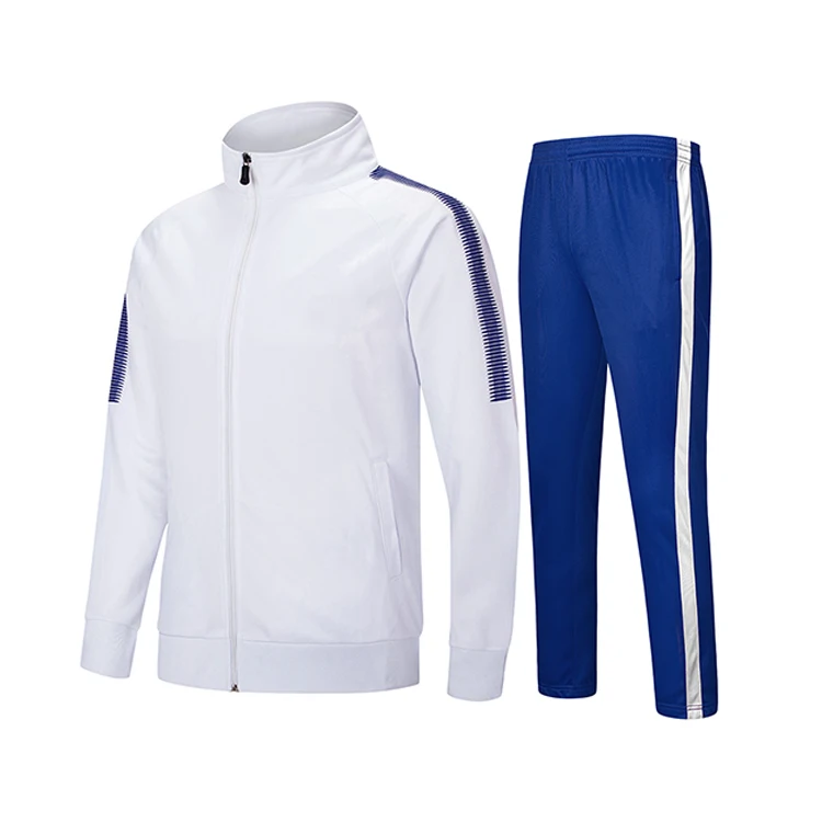 
Bulk Wholesale Plus Size Bright Blue Sports Track Jacket /Unbranded Football Track Suit Tracksuit for Man 