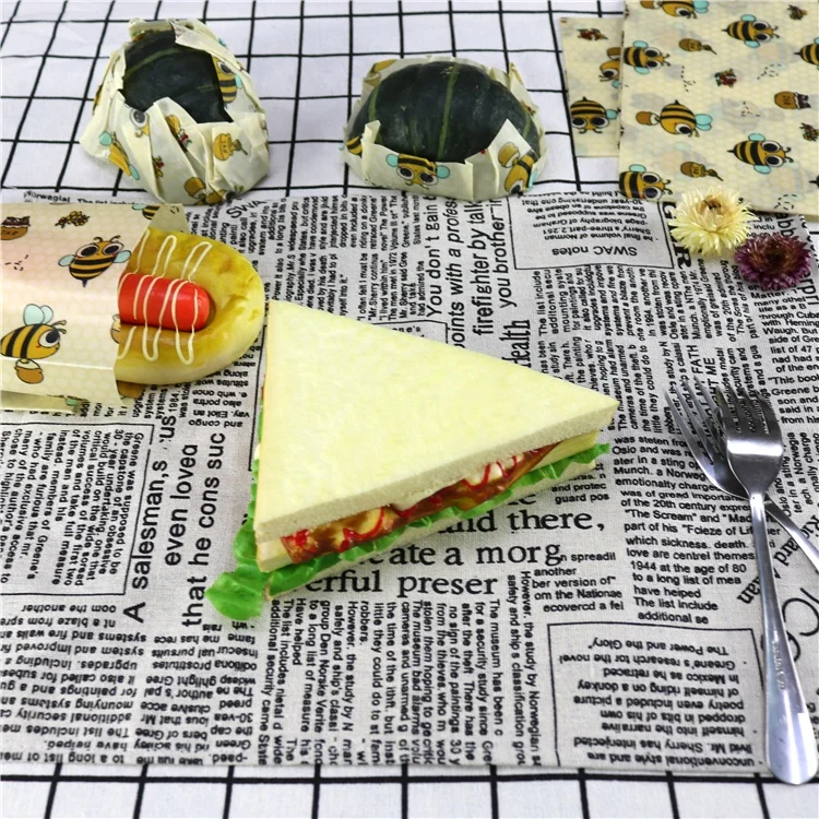 Sustainable Eco Friendly Products BeesWax Food Paper High Quality Sandwich Beeswax Wraps