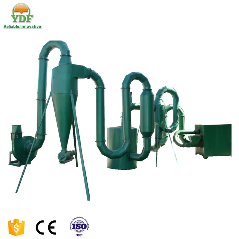 High temperature industrial airflow wood sawdust dryers for sale