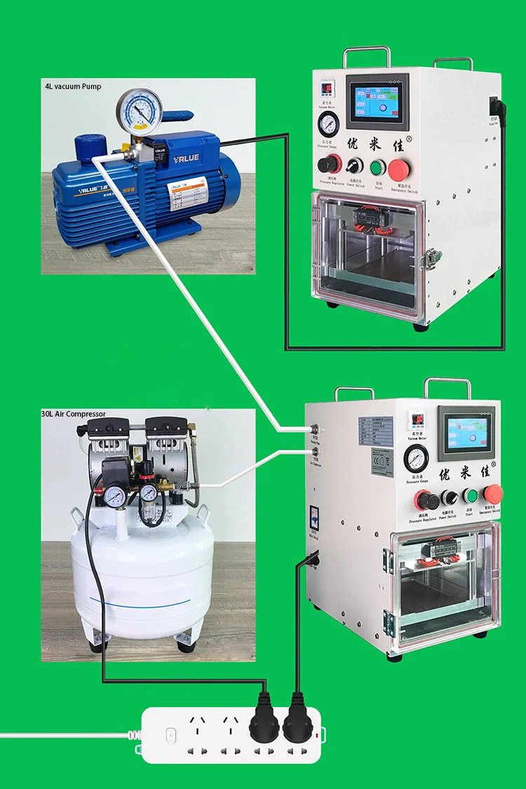 YMJ oca vacuum lcd screen repair lamination machine for cracked cell phone repair equipment machine
