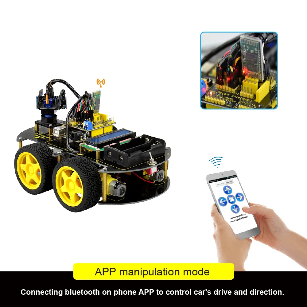 Keyestudio 4WD Bluetooth Многофункциональный DIY автомобиля для arduinos робот с LCD1602/Bluetooth