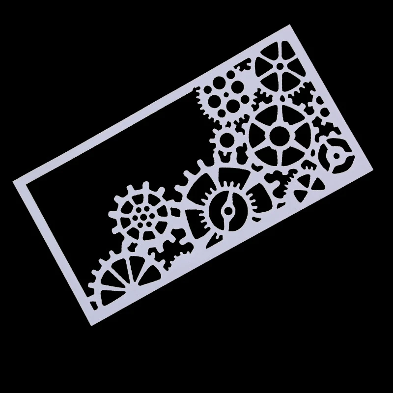 
Newest style Plastic PET material spray painting DIY Gear die fittings template 