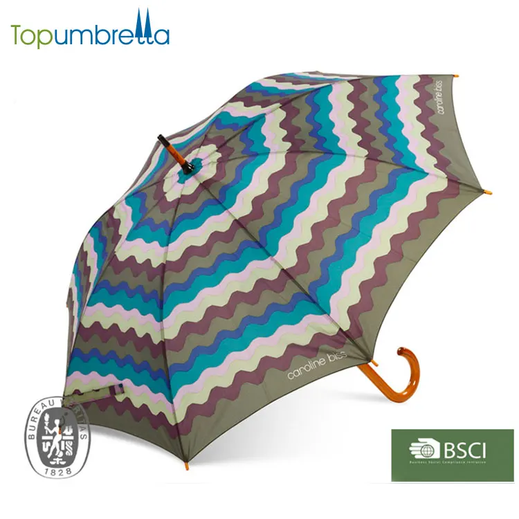 Производство Китай 23 дюйм(ов) 8ribs полосатый зонтик с логотипом