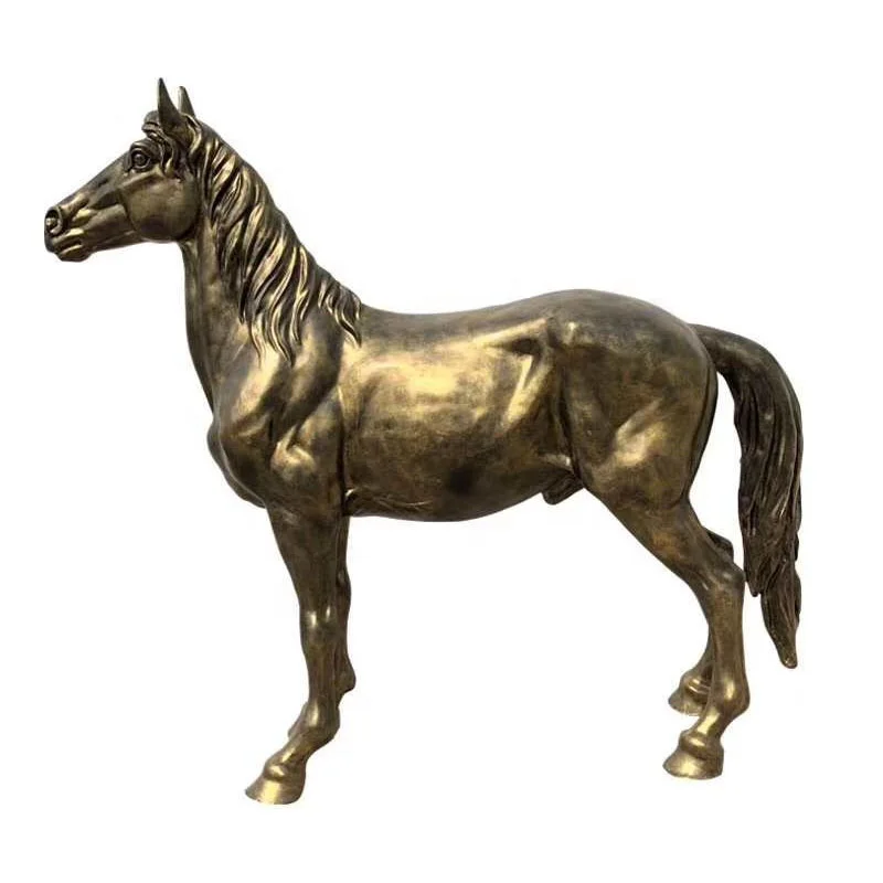 Статуя лошади в натуральную величину полимерные уличные статуи животных лошадь из стекловолокна прерии