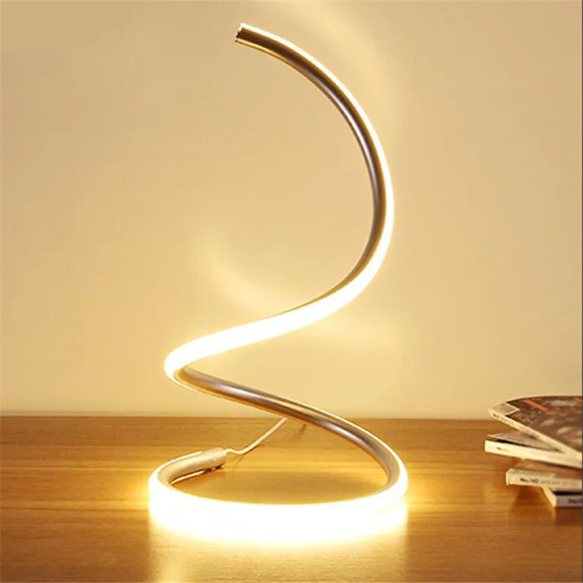 Modern LED desk lamp dimmer lights beside lamps smart ring table light