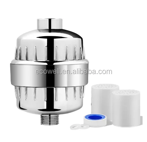 
 Горячая Распродажа на Amazon 12/15/17 этапов хромированный Универсальный фильтр для душа с 2 сменными фильтрами  