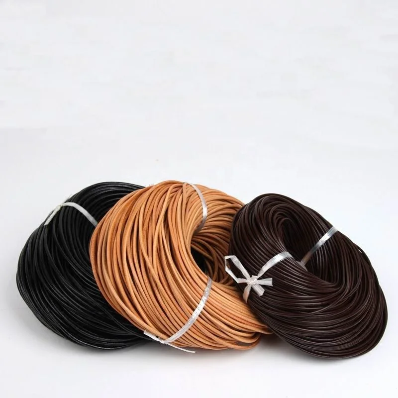 
Y0065 Wholesale black color brown color coffee color Genuine Cow Leather cord  (50046566495)