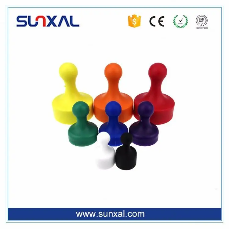 
Colorful Customized Office Refrigerator Strong Permanent Push Pin Magnet 