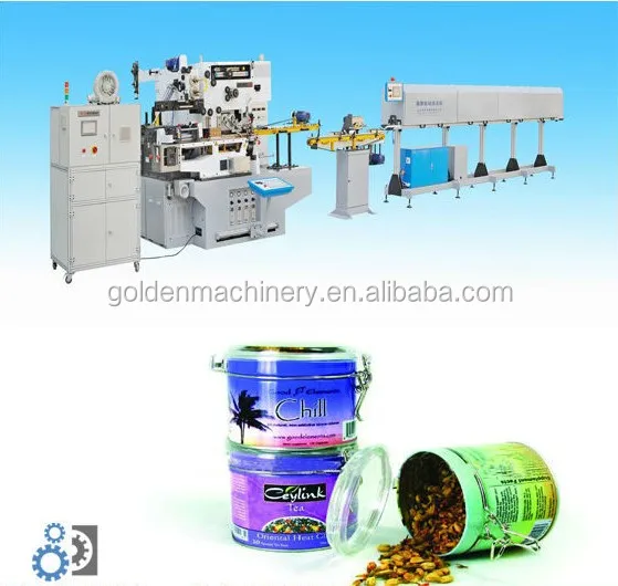 Автоматическая машина для производства жестяных банок, оборудование для линии производства круглых кофейных зерен, какао-порошка, жестяных банок