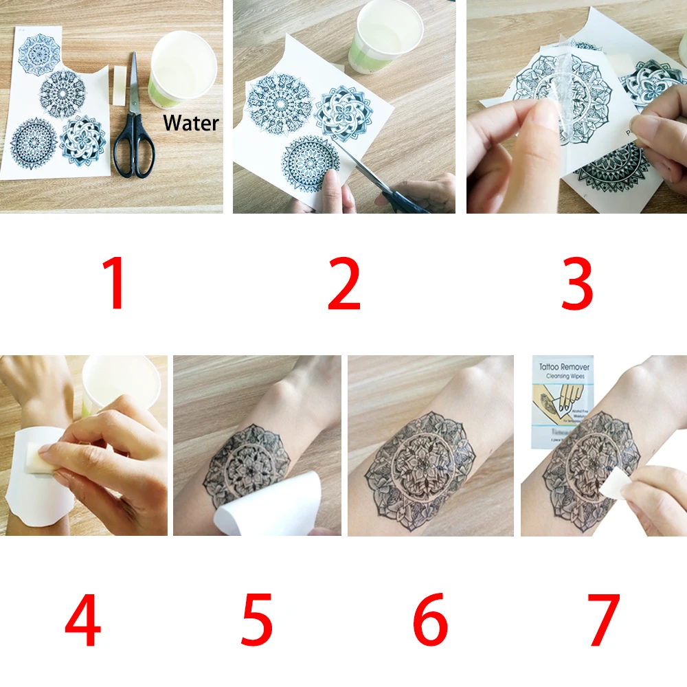  XHB Tato Tribal Lengan Tangan художественный пигмент временная