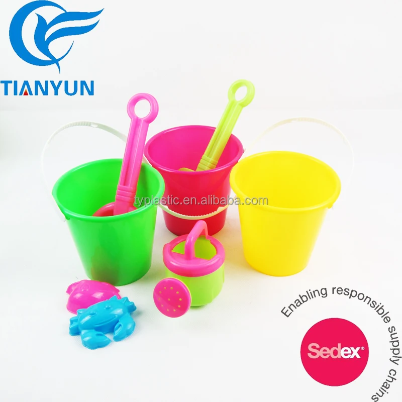 Plastic beach sand toys bucket for kids