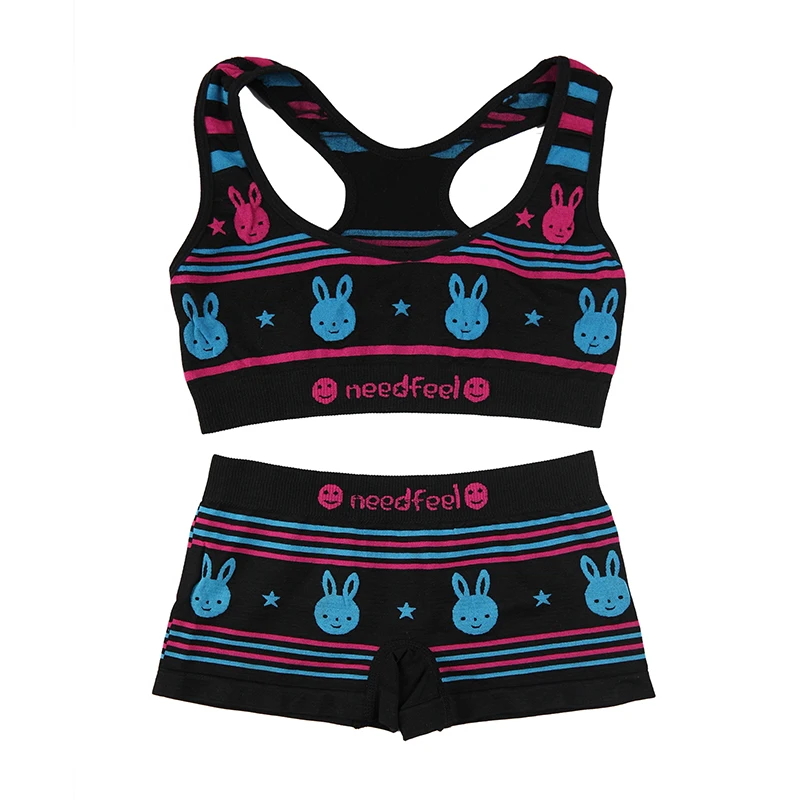 OEM seamless underwear girls bra and panty set