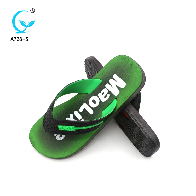 Customized printed design flip flop rubber summer beach slipper