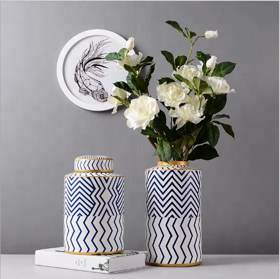 
Modern minimalist ceramic vase living room dining room dry floral set 