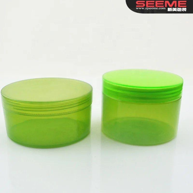 100g green pet jar for cream cosmetic packaging,300m plastic pet jar,200g 200ml empty pet plastic jar for hair gel