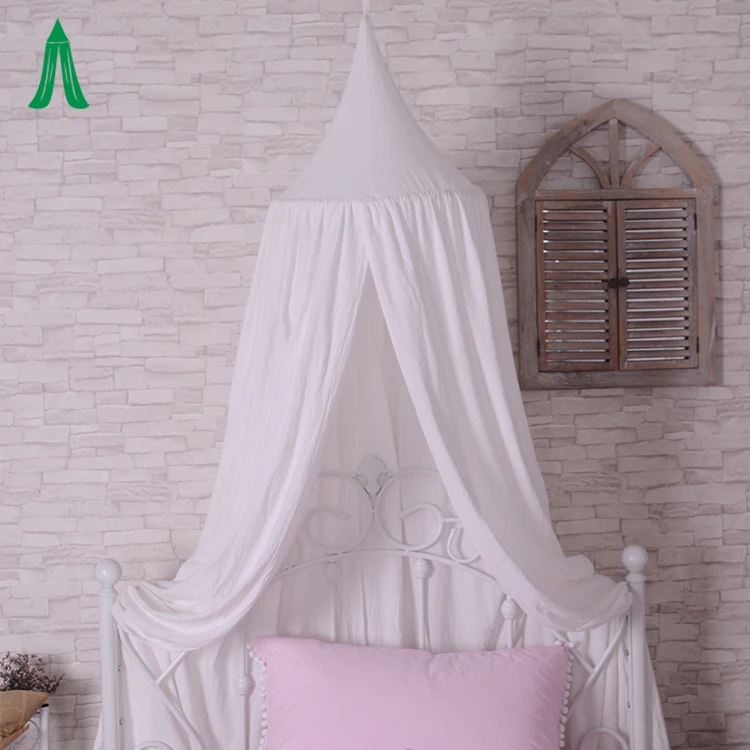 Kids Playing Room Reading Corner Tent Decoration Wrinkled Cotton Bed Canopy
