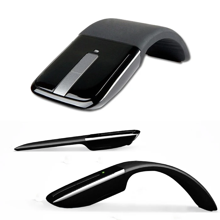 Ergonomic High DPI OEM 2.4g foldable arc touch wireless mouse