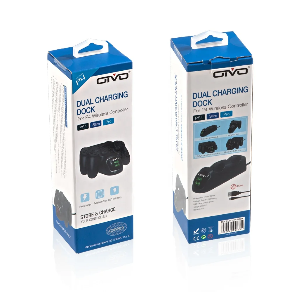 
OIVO IV-P4889 New Package Best Selling Dual Charging Dock for PS4 Wireless Controller 