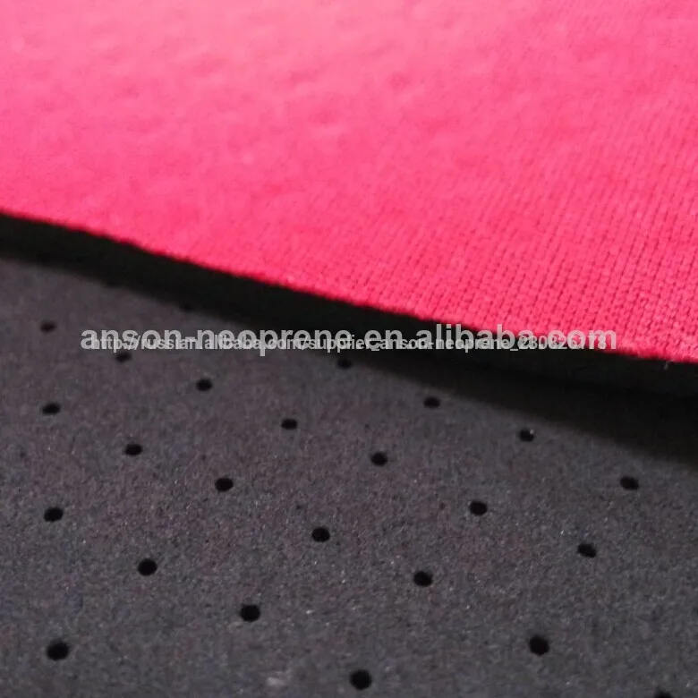 polyester fabric + neoprene rubber sponge perforated
