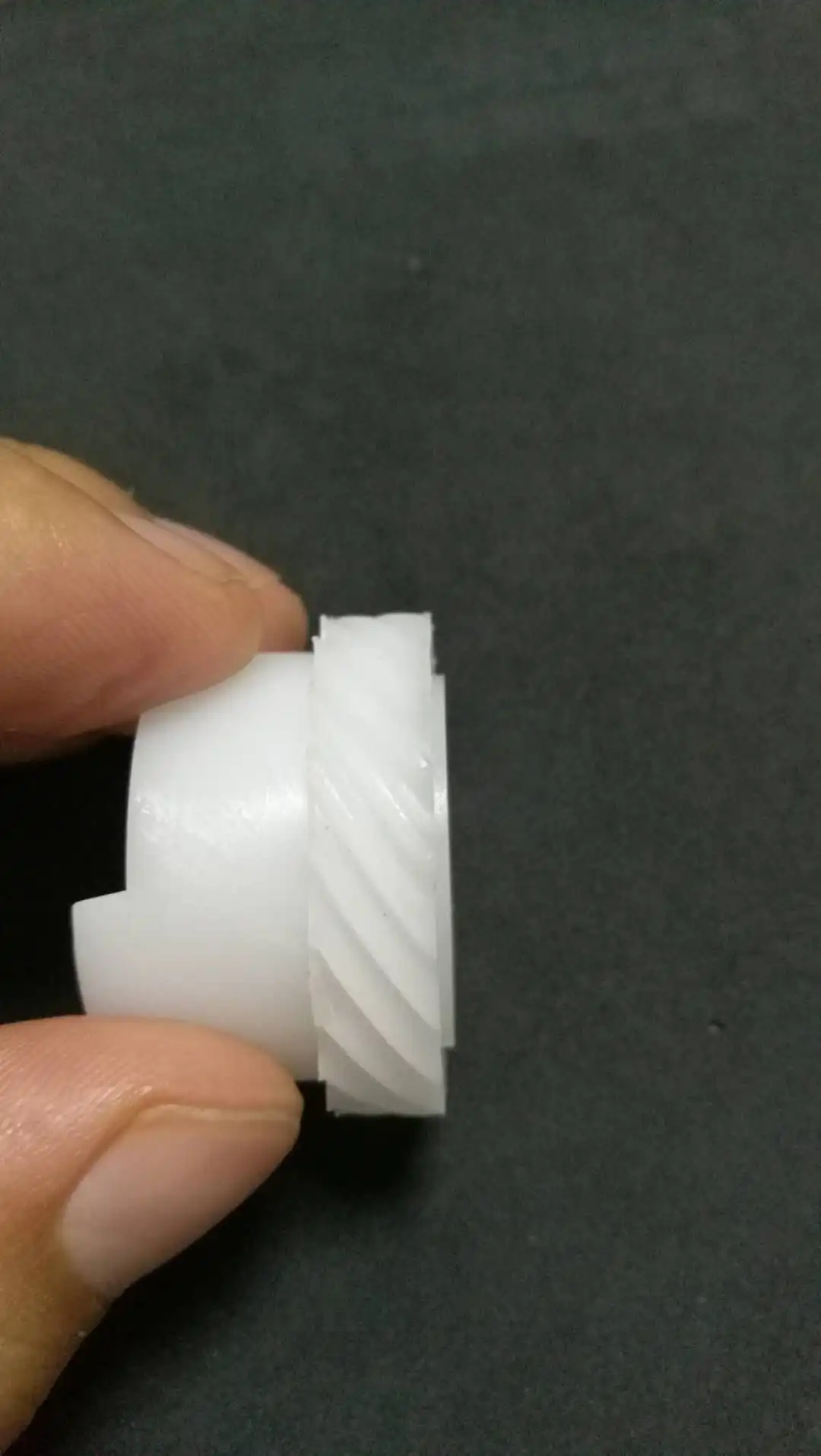 Non-standard customized plastic injection gear with spiral angel 45 deg Nylon,POM,PEEK spiral plastic worm gear for motor