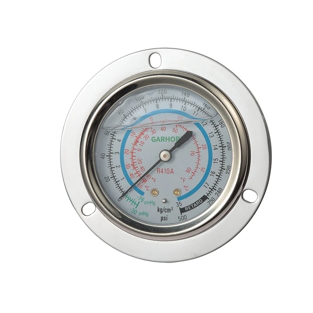 2.5' LIQUID FILLED REFRIGERATION GAUGE -1-0-35KG/CM2/PSI R410 1/4SAE