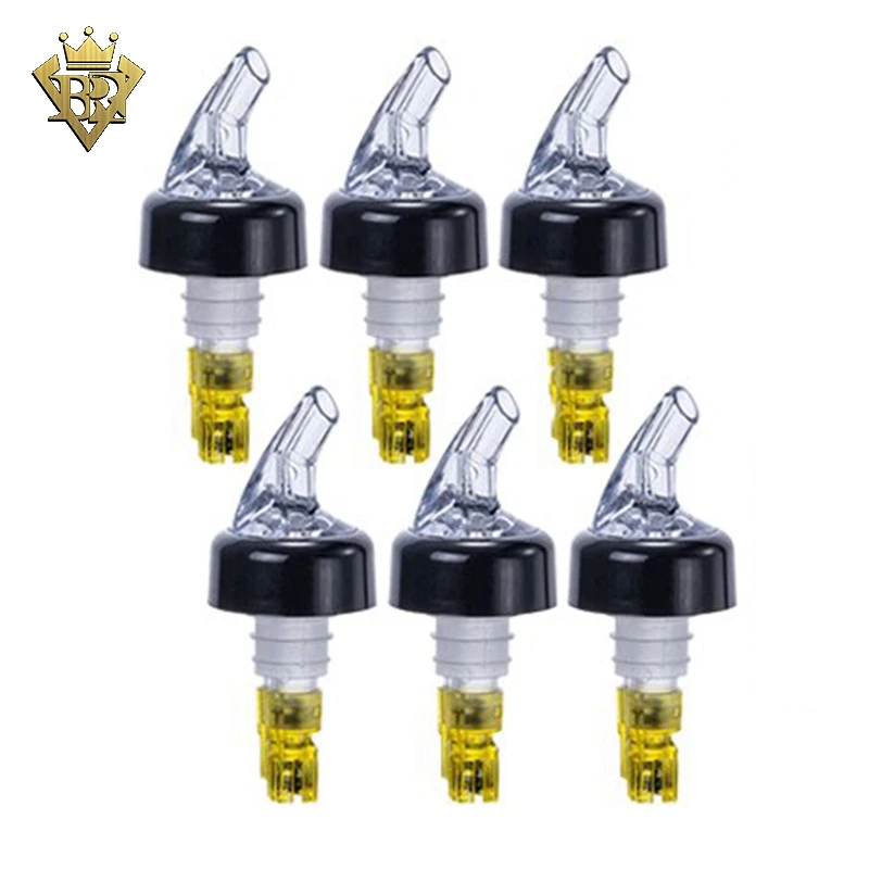 New design wine spirit pourer 10ml with colorful collar