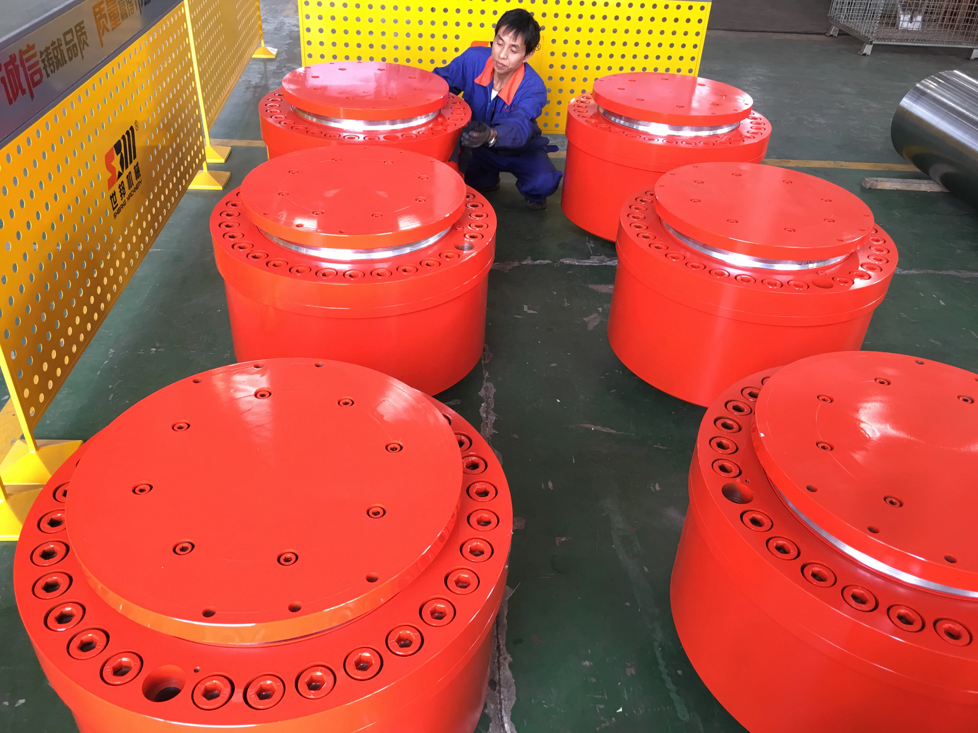 Amazon Top Seller Double Acting Red Color Steel High Pressure Different Types 800T Hydraulic Cylinder