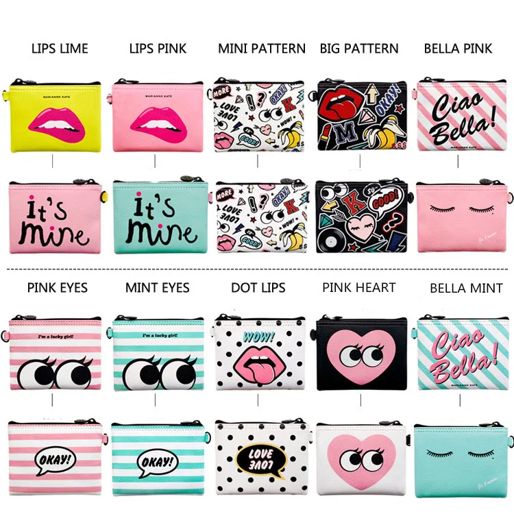 Hot Selling Cute Girls Cartoon Leather Wallet Mini Coin Purse