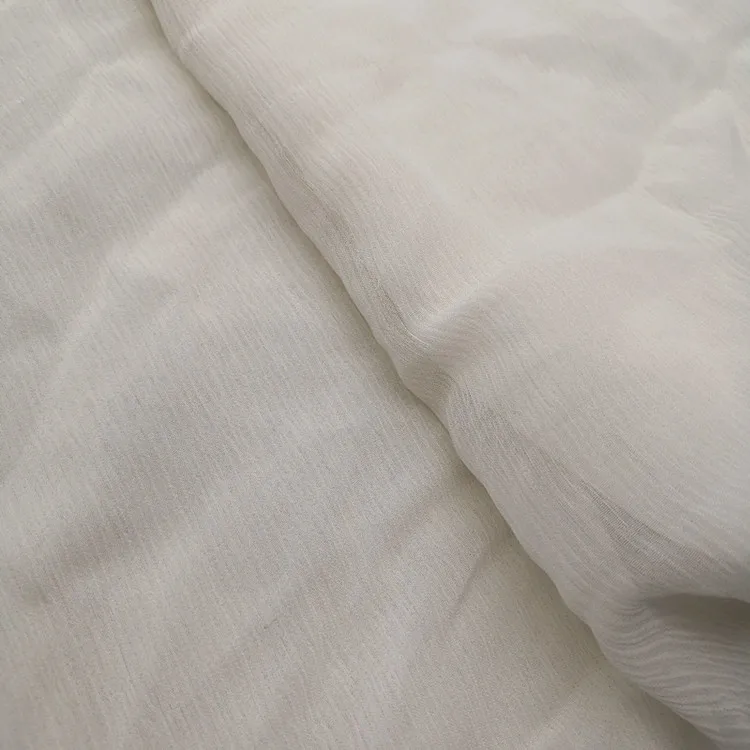 wholesale silk crinkle georgette sarees chiffon  fabric for dresses