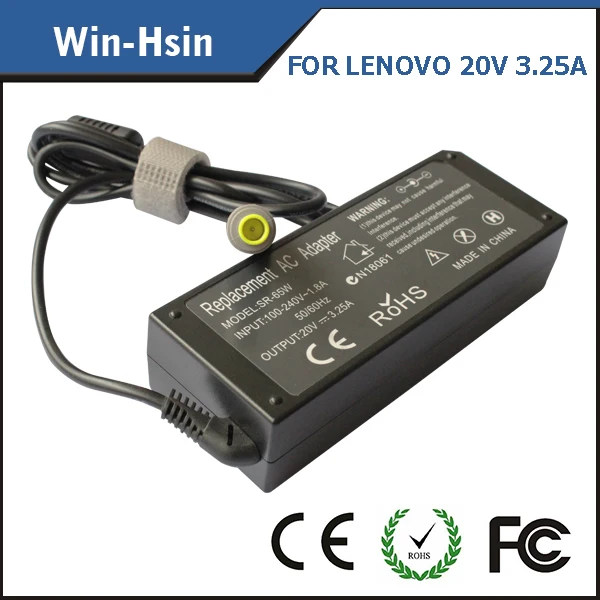 Производитель питания 20 В 3.25A 7.9 * 5.5 мм ноутбук адаптер переменного тока для lenovo ноутбук зарядное устройство
